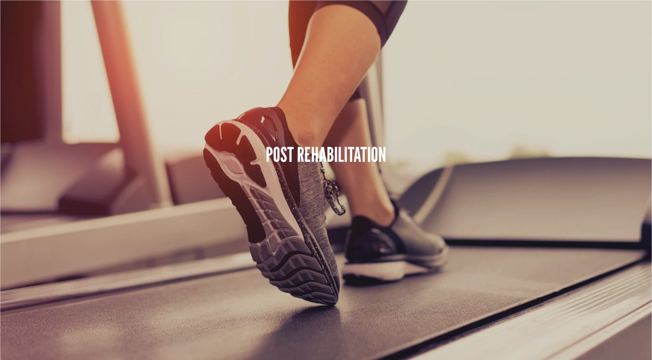 Walking on a treadmill during recovery training